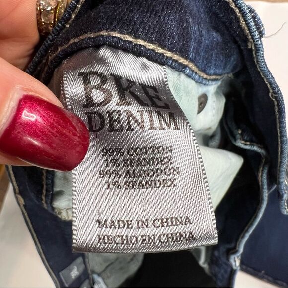 Men’s BKE Tyler Dark Blue Straight Jeans 38 Long - Picture 3 of 5